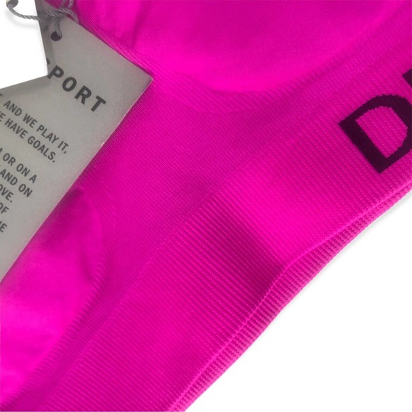 DKNY Sport Low Impact Fitness Sports Bra Pink - Picture 6 of 9